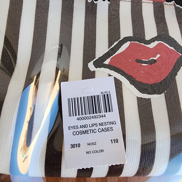 SOLD NWT Henri Bendel Eyes & Lips Nesting Cosmetic Bags Makeup Cases (2pc) - Picture 10 of 10